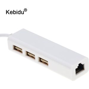 Kebidu 3 Poorten Type C Naar Usb Hub Naar Ethernet Lan RJ45 Kabel Adapter Netwerkkaart Usb 3.1 2.0 Data transfer Adapter Voor Macbook