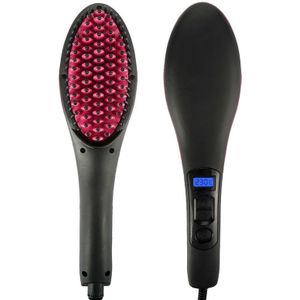 Stijltang Borstel Haar Elektrische Kam Ijzers Steil Haar Curle Styling Tool Iron Lcd-scherm Digitale Anti-statische borstel