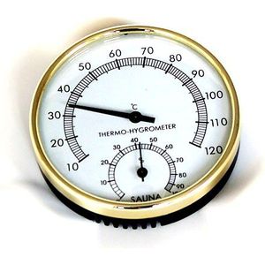 Rvs Case Stoombad Thermometer Hygrometer Bad Sauna Indoor