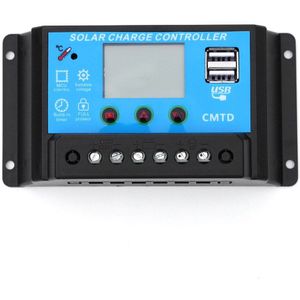 XINPUGUANG 24V 12V Auto Zonnepaneel Battery Charge Controller 10A PWM LCD Display Solar Collector Regulator met Dual USB Uitgang