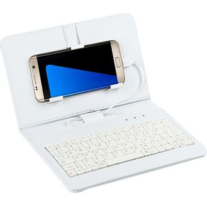 Algemene Mini Usb Bedraad Toetsenbord Flip Holster Case Voor Android Telefoon Met Otg Voor Mobiele Telefoon 4.8-6.0 ""huawei Samsung