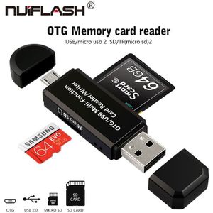 Memery Kaarten Lezen Apparaat Micro USB OTG naar USB 2.0 Adapter SD Card Reader Voor Android Telefoon Tablet PC
