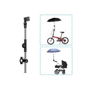 Ounona Verstelbare Paraplu Standhouder Beugel Outdoor Paraplu Houder Voor Fiets Elektrische Fiets Kinderwagen Wiel Stoel (Zwart)