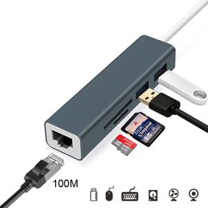 Easya Usb Type Usb C Dock Om Rj45 100M Thunderbolt 3 Adapter Met Tf Sd Kaartlezer Slot Usb 3.0 Voor Macbook Pro/Air USB-C