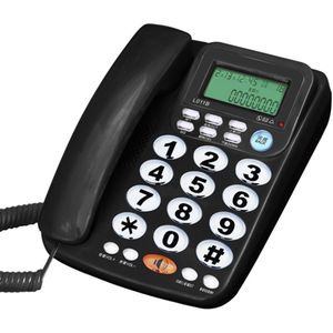 Desktop Vaste Telefoon Met Caller Id, Dtmf/Fsk Systeem, Verstelbare Lcd Helderheid &amp; Volume, grote Knoppen, Voor Senioren Thuis