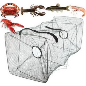 Vissen Speelgoed Fish Net Mesh Val Garnalen Vallen Speelgoed Opvouwbare Crab Fish Crawdad Visaas Trap Cast Dip Netto Kooi speelgoed