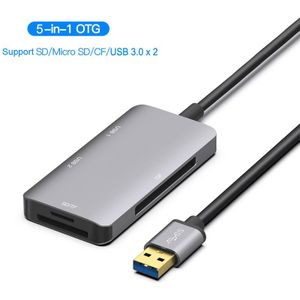 Usb 3.0 Sd Sdhc Cf Compact Flash Tf Microsd Kaartlezer USB3.0 U Flash Disk Drive Muis Otg Voor Macbook laptop Notebook Pc 5in1