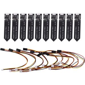 10Pcs Capacitieve Bodemvochtsensor Module Corrosiebestendig Breed Voltage Draad Analoge Capacitieve Bodemvochtsensor V1.2