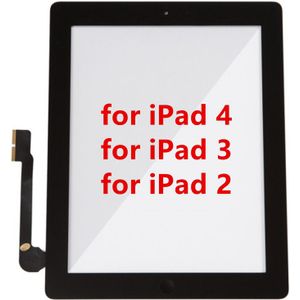 Vervanging Touch Screen Voor Ipad 2 3 4 Touch Digitizer Vergadering Met Home Button Flex & Adhesive A1416 A1430 A1403 a1458