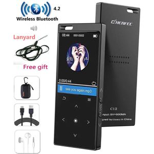 MP4 Speler met Bluetooth Lossless Hi-Fi Sound MP4 Muziek Spelers Touch Knop ingebouwde Luidspreker met FM + Gratis Lanyard