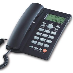 Draadgebonden Telefoon Met Caller Id Display, Handsfree Vaste Telefoon, Kantoor Telefoon Met Speakerphone, Zwart Thuis Telefoons