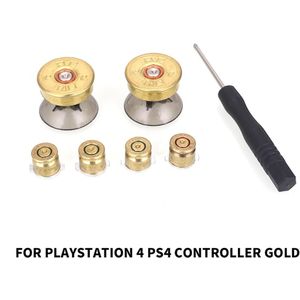 Voor Sony PS4 4 Metalen Knoppen + 2 Thumbstick Bullet Knoppen Met Schroevendraaier Voor Playstation 4 Palyer Video Game Knoppen joystick