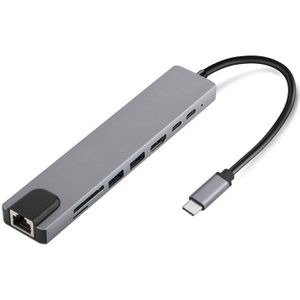 USB-C USB C Type-C om PD HDTV 4K RJ45 USB C 3.0/3.1 SD/TF kaartlezer Adapter Type C HUB voor MacBook/MacBook Pro Windows Type-C