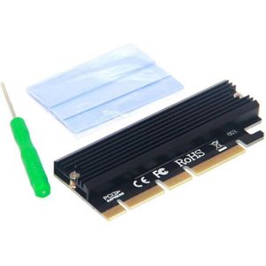 M.2 NVMe SSD Adapter M2 naar PCIE 3.0X16 Controller Card M Key Interface Ondersteuning PCI Express 3.0x4 2230-2280 Size