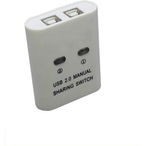 2 Poort Usb Handmatige Schakelaar Usb2.0 Hub 2 In 1 Out Twee Computers Delen Een Printer Apparaat Usb Sharer