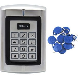 BC-2000 125Khz Rfid Em Id-kaart Metalen Stand-Alone Toegangscontrole Toetsenbord + 100 Stuks Keyfob token Tags