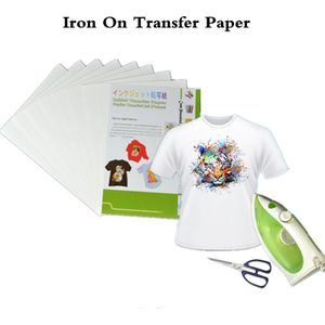 (20 Stks/partij) ijzer Op Inkjet Heat Transfer Papier A4 Inkjet Voor Textil Ijzer Op T-shirt Transfers Thermische Transfer Papier