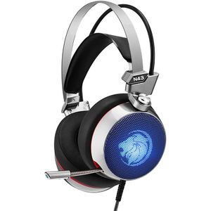 Zop N43 Stereo Gaming Headset 7.1 Virtual Surround Bass Gaming Oortelefoon Hoofdtelefoon Met Microfoon Led Licht Voor Computer Pc Gamer