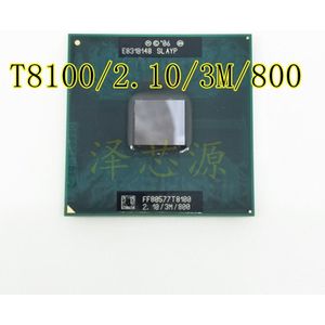 T8100 8100 Cpu 3M Cache/2.1Ghz/800/Dual-Core Socket 478 Laptop Processor Voor GL40 GM965 GM45 PM45