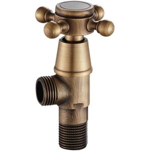 Antiek Messing Driehoek Klep Water Regelklep Badkamer Tap Water Valve 1/2*1/2 Messing Hoek Valves Badkamer Accessoires