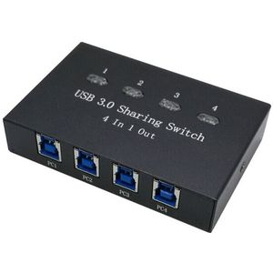 4 Poort USB3.0 Schakelaar Manuelle Delen Usb Switcher Adapter Box 4 Computer Teilen 1 Usb Gert Hub Drucker Scanner
