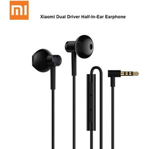 Xiaomi Dual Drivers half-In-ear Oortelefoon met Microfoon Line Controle Hoofdtelefoon voor Computer Mobiele telefoon BRE01JY