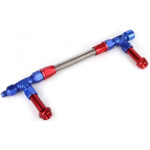 AN8 Gevlochten Dual Feed Brandstofleiding Kit Carb Fittings Auto Modificatie Accessoire Universele voor AN8 Connector automobiles