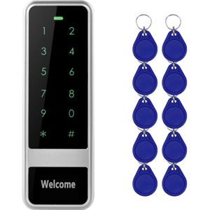 Waterdichte Metalen Rfid 125 Khz Of 13.56 Mhz Toegangscontrole Toetsenbord Met Touch Screen Panel Voor Beveiliging Toegangscontrole Systeem + 10Key