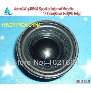 10 pcs Akoestische Luidspreker 4 Ohm 3 W 40 MM Speaker Interne Magnetische 13 Core Zwarte Hoed PU Rand