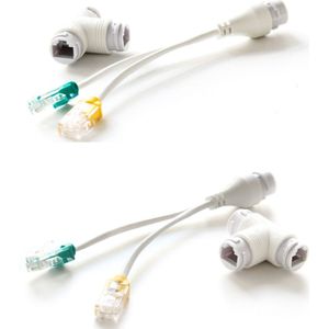 10pcs splitter POE kabel/Aparte twee POE netwerk kabel drie-weg RJ45 hoofd gebruikt om POE/ IP camera/router/AP/TV box