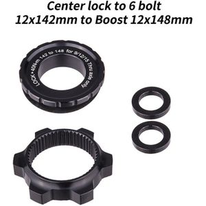 Ztto Fiets Hub Adapter Center Lock Om 6 Bolt Mtb Schijfrem Hub Spacer 15X100 15X110 Voor Achter Washer 12X148Mm Steekas