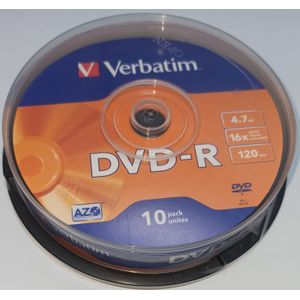 Verbatim 43523 - DVD-R, 4.7 Gb, 16x, 120 Min (10 Unidades)