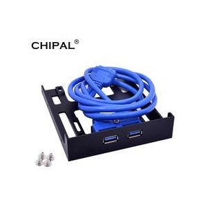 Chipal 20Pin 2 Poort USB3.0 Hub Usb 3.0 Voorpaneel Kabel Adapter Fdd Beugel Voor Pc Desktop 3.5 Inch Floppy schijf Bay
