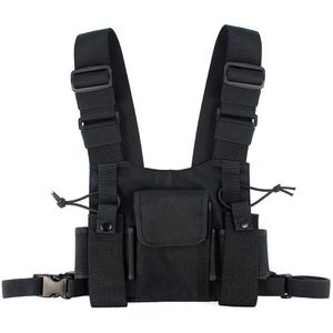 Radio Pocket Radio Borst Harnas Borst Front Pack Pouch Holster Vest Rig Carry Case Voor 2 Way Radio Walkie Talkie voor Baofeng