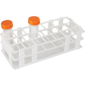 Plastic Reageerbuisrek Voor 30Mm Buis, 21 Goed, Wit, Afneembare (21 Gat)