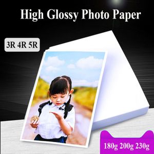 Fotopapier Witte Back 3R 4R 5R 100 Vel Inkjet Printer Hoge Glossy Fotografische Gecoat Afdrukken Papier
