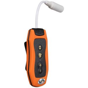 8Gb MP3 Speler Onderwater Zwemmen Duiken Spa + Fm Radio Waterdichte Hoofdtelefoon Oranje