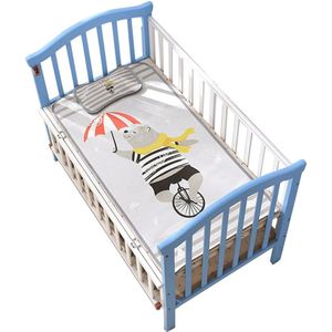 Ademende Cool Wasbare Pasgeboren Peuter Bed Zomer Slapen Ijs Zijde Fiber Baby Wieg Mat Matras Met Kussen Case