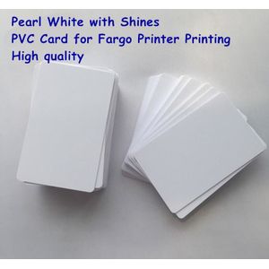 Parel Wit Met Schijnt Voor Id Badge Printers Grafische Plastic CR80 30mil Voor Zebra Voor Fargo Printer