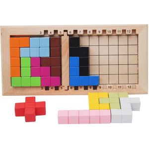Kleurrijke Houten Tangram Tetris Spel Brain Teaser Puzzel Speelgoed Baby Voorschoolse Magination Vroege Educatief Kinderen Speelgoed Kinderen