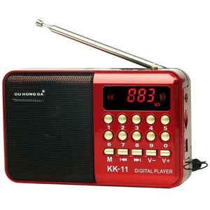 Radio Draadloze Luidsprekers Draagbare Fm Radio Muziekspeler Digitale Mini Radio Multifunctionele Fm Sound Recorder Insteekkaart RADK62