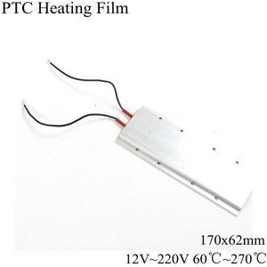 170X62Mm 12V 220V Ptc Verwarmingselement Constante Thermostaat Geïsoleerde Thermistor Keramische Air Heater Plaat Fan warmte Film 12 100 220