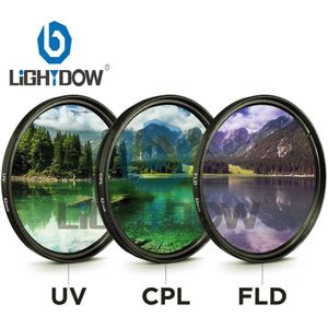 49 Mm 52 Mm 55 Mm 58 Mm 62 Mm 67 Mm 72 Mm 77 Mm Uv + Cpl + fld 3 In 1 Lens Filter Set Met Tas Voor Cannon Nikon Sony Pentax Camera Lens