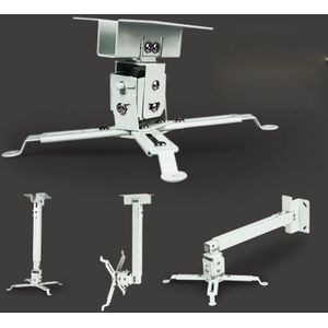 Witte Kleur Beamer Plafond Mount 43 Om 65 Cm Werkafstand Voor Hd Lcd Led 3D Projector Muurbeugel Opknoping