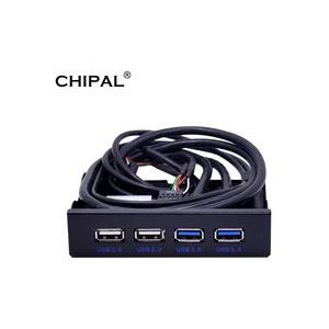 Chipal 4 Poorten Usb 2.0 Usb 3.0 Voorpaneel USB3.0 Hub Splitter Interne Combo Bracket Adapter Voor Desktop 3.5 Inch floppy Bay
