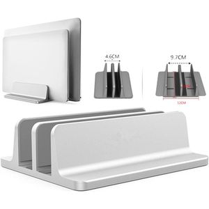 Besegad Dual-Slot Verticale Verstelbare Laptop Stand Tabletten Cooling Ondersteuning Bracket Houder Voor Apple Macbook Pro Lenovo Notebook
