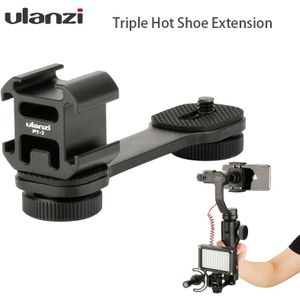Ulanzi PT-3 Triple Shoe Mount Adapter Microfoon Extension Bar voor Zhiyun Glad 4 Stabilizer DJI Osmo Gimbal Accessoires