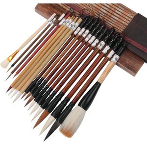 Chinese Kalligrafie Borstel Pen Set Traditionele Chinese Schilderkunst Borstel Wezel Haren Landschap Pioen Aquarel Borstel Pen