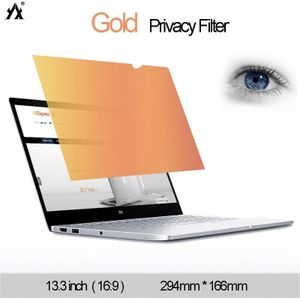 13.3 Inch 294Mm * 166Mm Goud Privacy Laptop Privacy Filter Anti-Glare Screen Protectors Film Notebook Computer monitor Beschermende