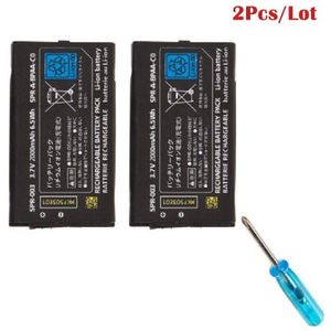2x2000 mAh Batterij Pack voor Nitendo 3 DSXL 3 DSLL 3 DSXL 3 DSLL Power Oplaadbare batterij Li-Ion Lithium Bateria Vervanging
